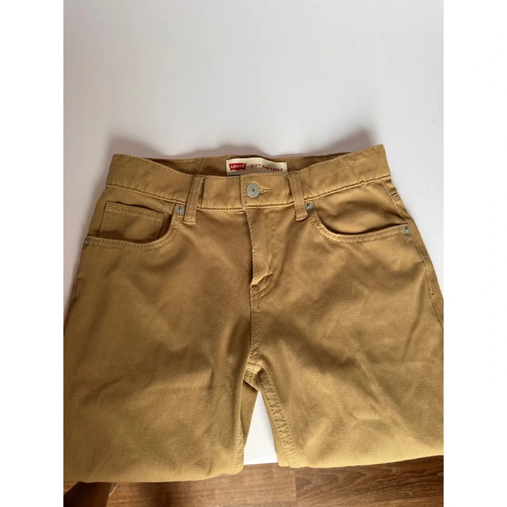 Levi's 512 Slim Taper Fit‎ Boys Pants Khaki Size 14 REG Adjustable Waist